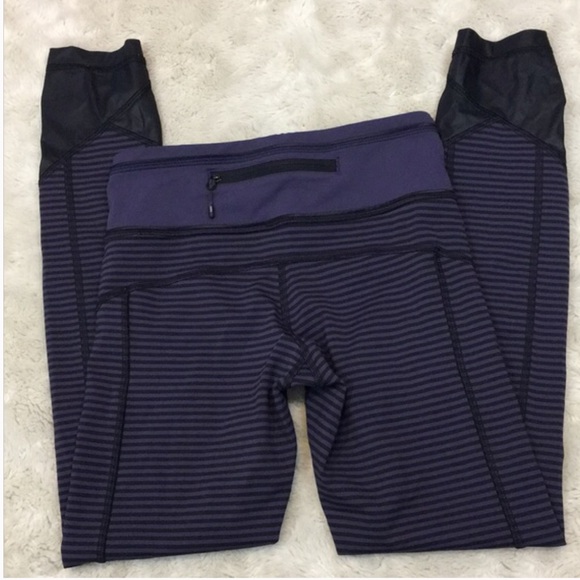 Lululemon Pace Queen Tight Stripe Cadet Blue 6 - Picture 10 of 15